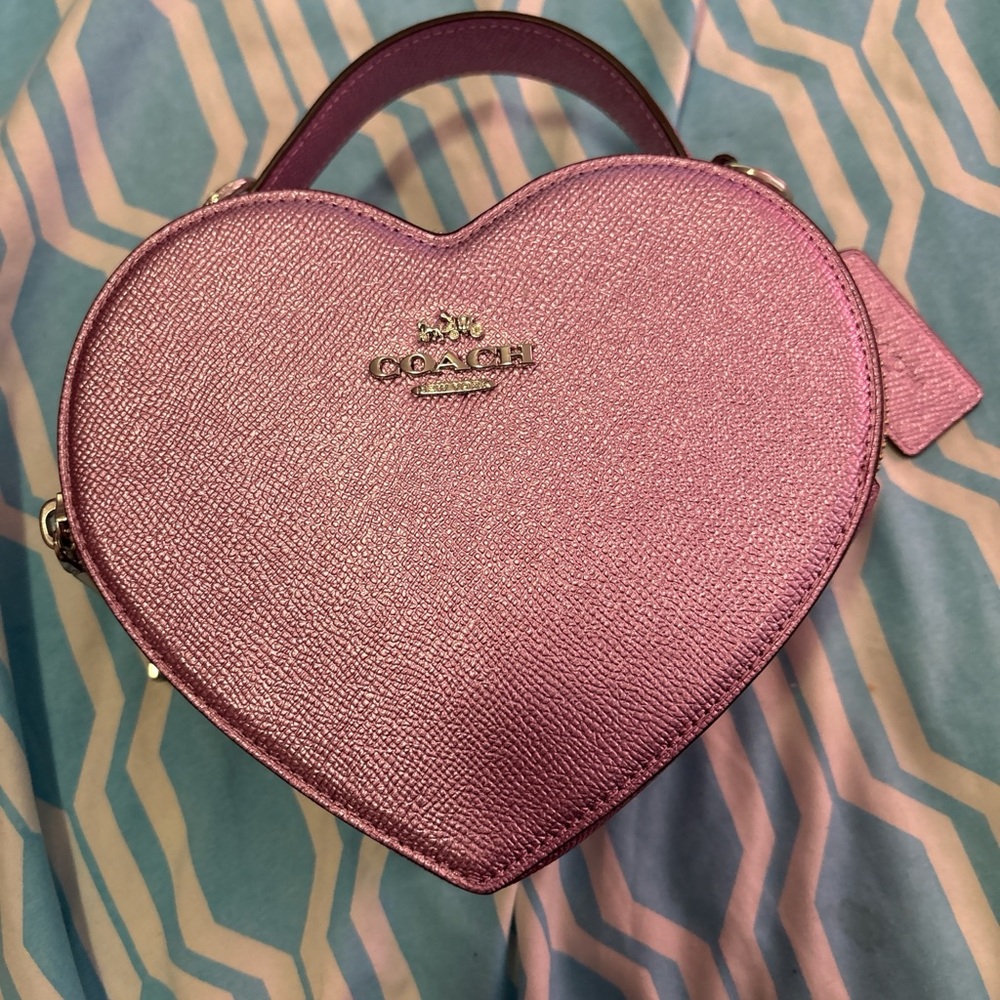 Coach Heart-Shaped Mini Bag in Pink